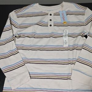 Cat & Jack Boys Striped Long Sleeve Henley